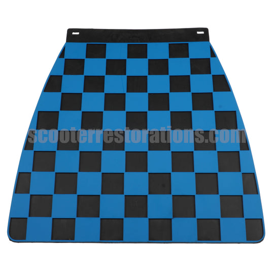 Rear Chequered Mudflap (Mid Blue & Black)