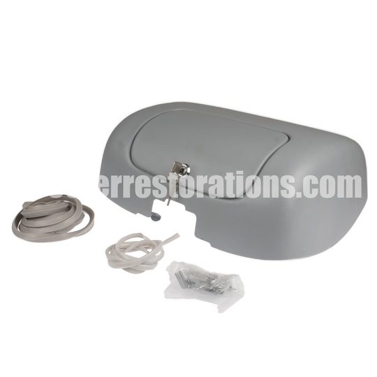 Series 1 & 2 Inside Legshield Tool Box with Lock & Keys (Grey Primer) Rally Style