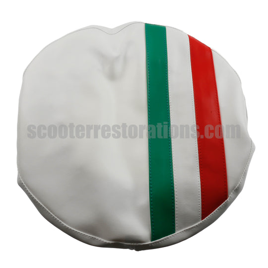 Spare Wheel Cover (10 inch) White with Red & Green Stripes