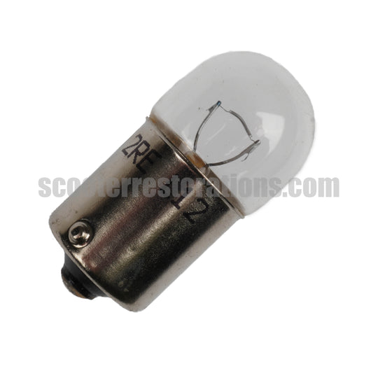 Vespa 6V 10W BA15s Bulb-16mm Bayonet Base (Clear) Brake Light