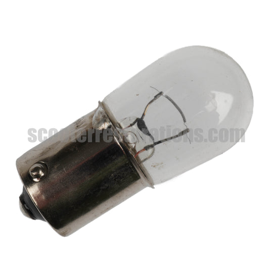 Vespa 12V 15W BA15s-16mm Bayonet Bulb (Clear)