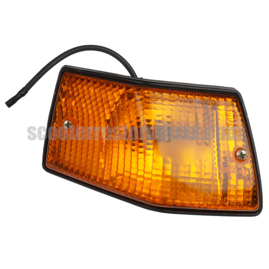 Vespa Rear L H Indicator Unit (Amber Lens & Black Body) PX PE T5 LML (Siem) Italian