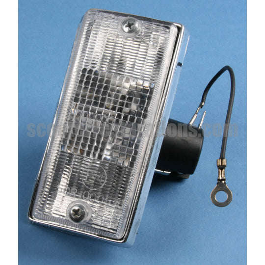 Vespa Front R H Indicator Unit (Clear Lens & Chrome Body) PX PE T5 LML (Italian)