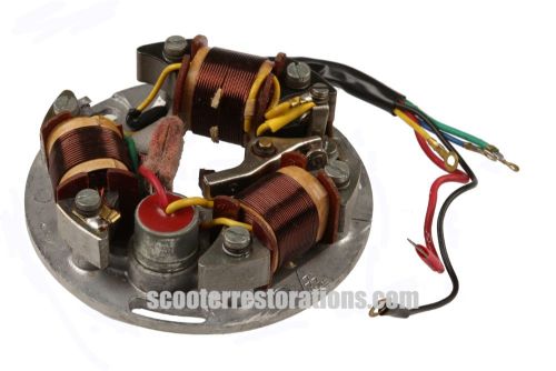 Vespa 12V AC Points Stator Plate (Super Sprint VBB) 5 Wires