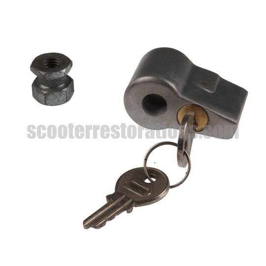 Lambretta Spare Wheel Locking Nut & Keys (Genuine 1960's)