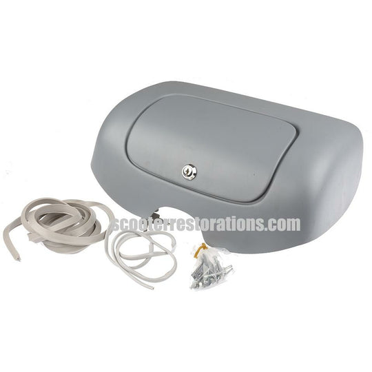 Series 3 Inside Legshield Tool Box with Lock & Keys (Grey Primer) Rally Style