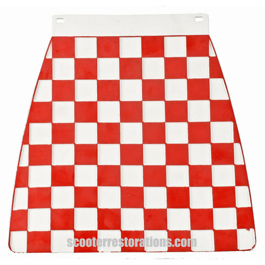 Rear Chequered Mudflap (Red & White)