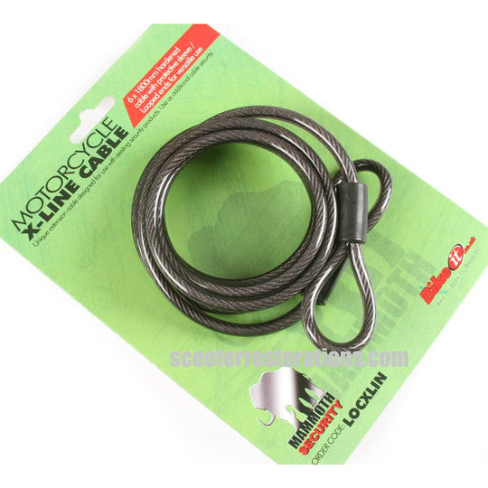 Motorcycle & Scooter X-Line Security Cable (6 x 1.8m Hardened Cable)