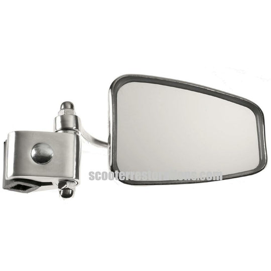 Stadium Chrome Fold-away Legshield Mirror (Trapezoidal Mirror) Right-Hand