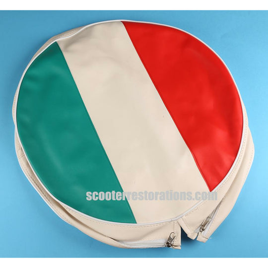 Spare Wheel Cover (10 inch) Italian Flag with Green, White & Red Stripes