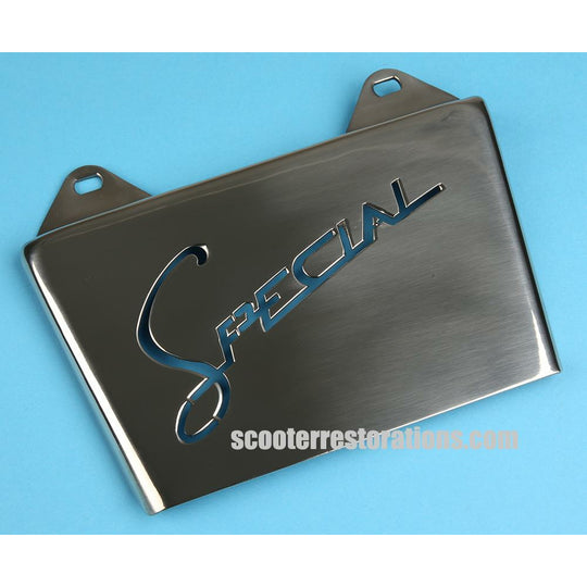Lambretta Rear Mudflap (Stainless Steel) SPECIAL Logo