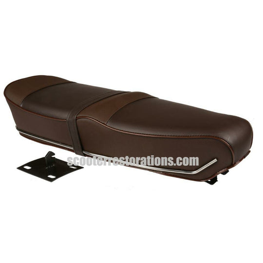 Pegasus Dual Seat (Brown) with Stainless Steel Trim