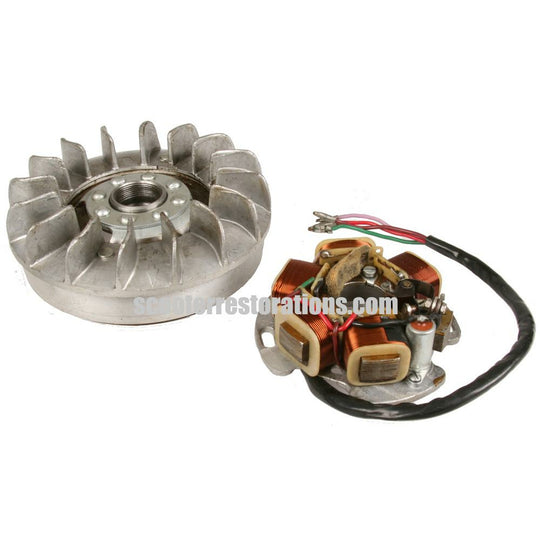 J-Range Flywheel 6-Pole (SIL) Short Fins & 12V Stator Plate
