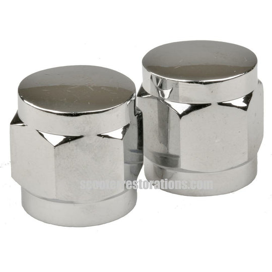 D/LD MK I & MK II Chrome Front Hub Nuts (Pair)