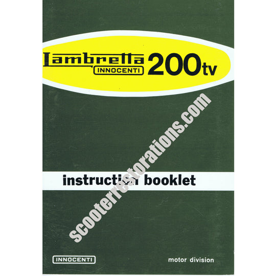 Lambretta TV200 Instruction Booklet (re-printed)
