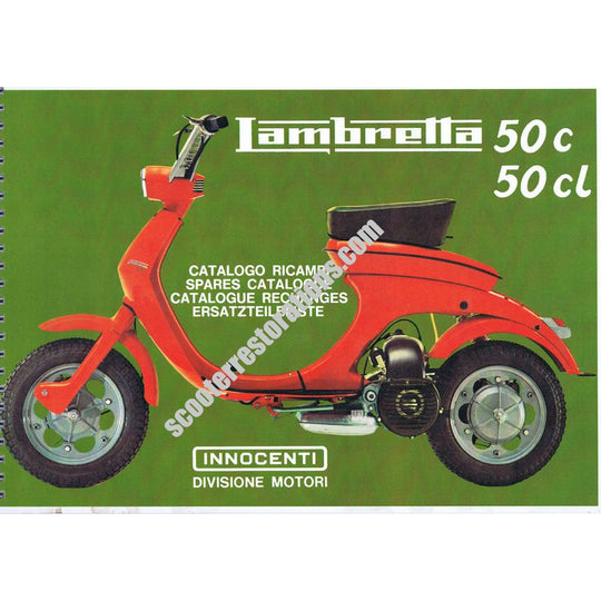 Lambretta Lui 50/Vega 75cc Spare Parts Catalogue (re-printed) Casa Lambretta P 74