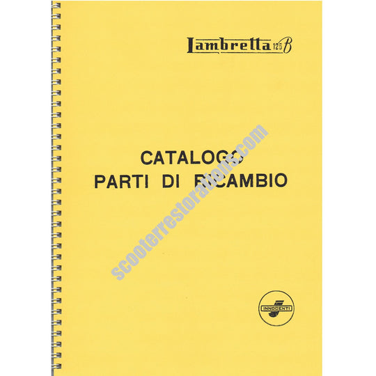 Lambretta Model B Spare Parts Catalogue (re-printed) Italian Text (Casa Lambretta P 61)