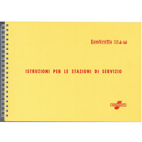 Lambretta 125 D/LD & 150 D/LD 1956 Workshop Manual (re-printed) Italian Text (Casa Lambretta P 82)