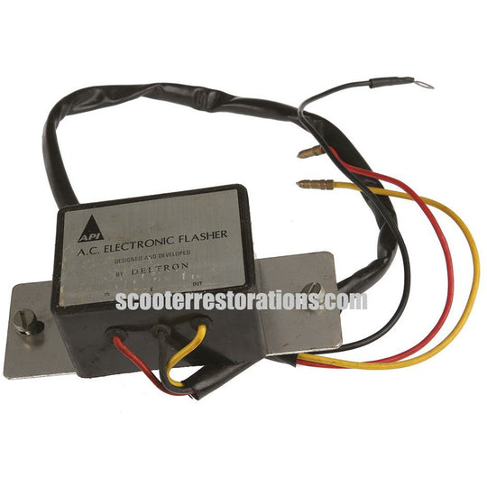 AC Electronic Flasher Unit with Wiring (API Lamby Polo 150)