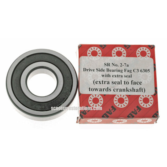 Drive Side Bearing (FAG 6305 2RSR C3) with Extra Seal