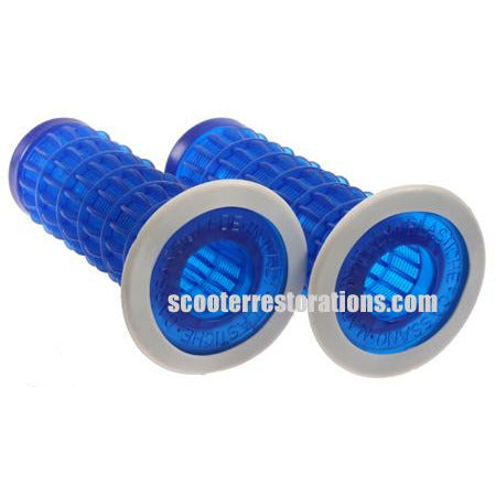 Bike/Bicycle Handle Bar Grips (Plastiche Cassano-Italian) I/D 22mm (Blue)