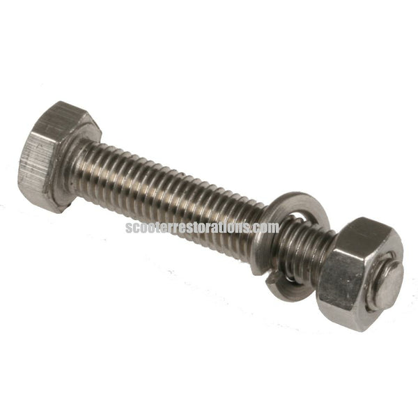 16x Stainless Steel Nyloc Dome Wheel Nuts With Wavy Washers For Lambretta Scooters