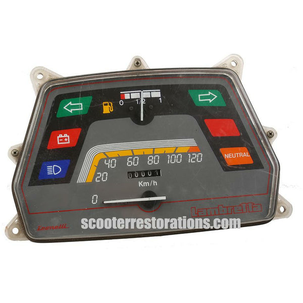 Serveta Amiga Speedometer (120kmph) Spanish N.O.S Scooter Restorations