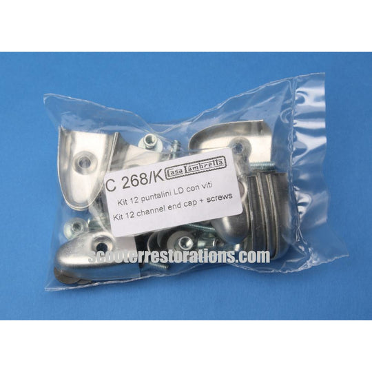 LD MK II/III Floor Channel End Caps & Screw Set (Casa Lambretta C 268/K)