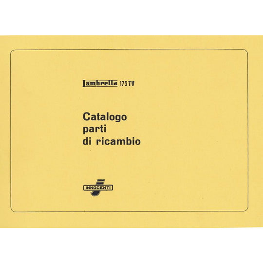 Lambretta TV175 Series 1 Spare Parts Catalogue (re-printed) Italian Text (Casa Lambretta P 69)