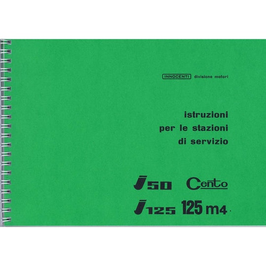 Lambretta J-Range J50/100/125 Workshop Manual (re-printed) Italian Text (Casa Lambretta P 87)