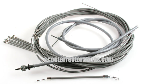 Vespa Cable Set - Grey (Small Frame 50 90) Friction Free