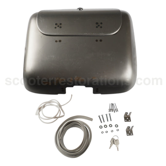 Series 1 & 2 Nanucci Style Inside Legshield Tool Box with Lock & Keys (Bare Metal) Grey Beading
