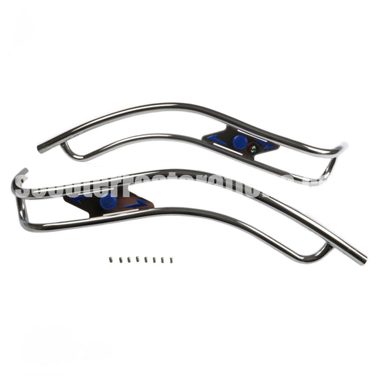 Series 3 Chrome Legshield Trim (Ulma-Double) a pair (Cuppini-Italy) Blue Gem