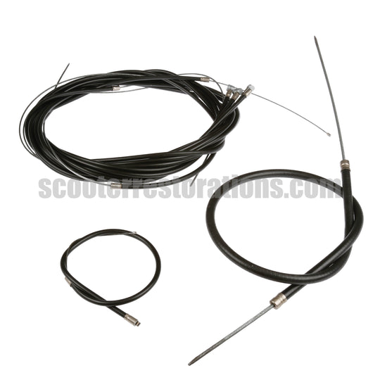 Cable Set Series 1 & 2 (Black) 5mm Outers (9mm Rear Brake Outer)