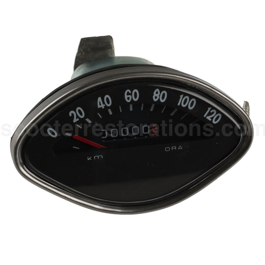 Vespa 120kmph Speedometer (Rally Super Sprint VLB) Black Face
