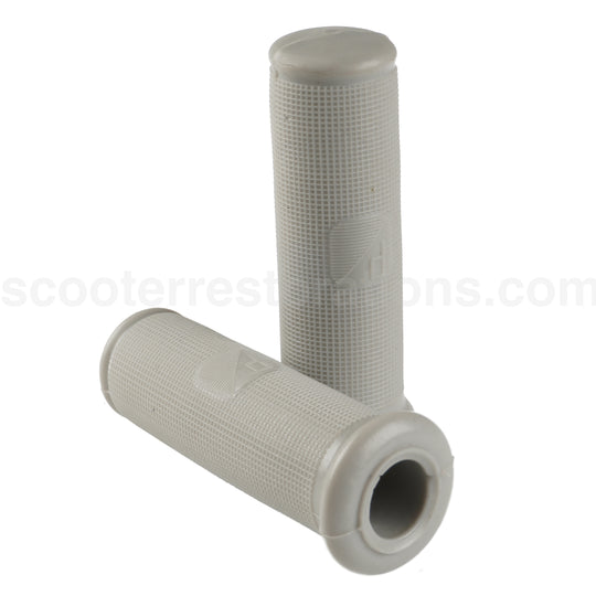 Vespa Handlebar Grips (Grey with Piaggio Logo (GS Sportique VBA VBB)