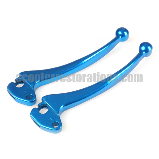 Vespa Handlebar Levers - Blue Anodised (PX PE T5 LML)