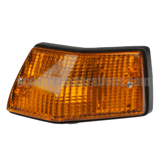 Vespa Rear R H Indicator Unit (Amber Lens & Black Body) PX PE T5 LML (Triom)