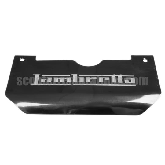 Series 3/GP Stand Splash Plate (Stainless Steel) With Lambretta Logo