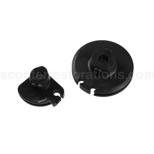 SX/GP Gearchange Roller & Throttle Roller (a pair) Black (Italian)