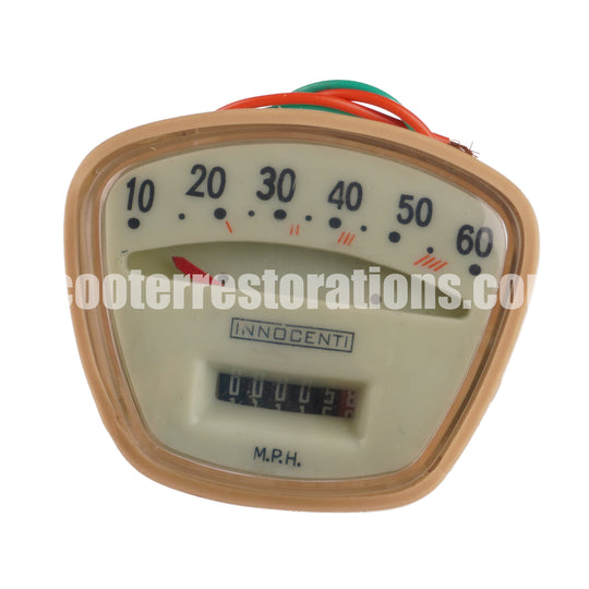 LI Series 3 Speedometer 60mph With Bulb Holder (with Italian Face)