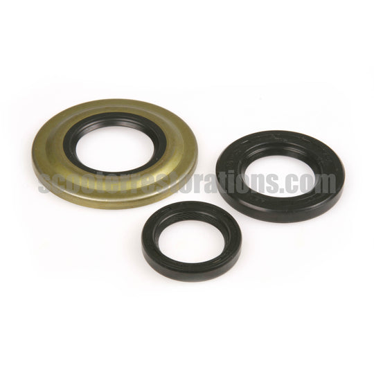 Vespa Oil Seal Set with 27mm Rear Hub Oil Seal (Rally Early PX PE) Metal Drive Seal