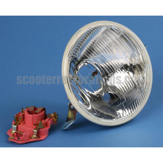 Vespa Headlight Unit & Bulb Holder (P Range LML) Elma