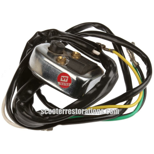 GP/SX Horn/Light Switch (Chrome Body/Black Buttons) Indian