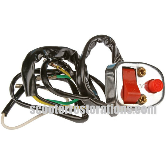 GP/SX Horn/Light Switch (Chrome Body/Red Buttons) Indian