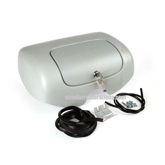 GP/DL Inside Legshield Tool Box with Lock & Keys (Grey Primer) Rally Style