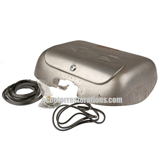 Series 1 & 2 Nanucci Style Inside Legshield Tool Box with Lock & Keys (Bare Metal)