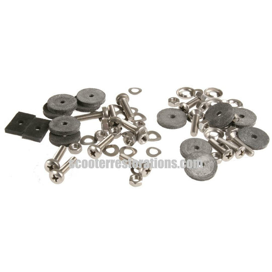 Spanish Serveta Legshield & Floorboard Screw Set (S/S)