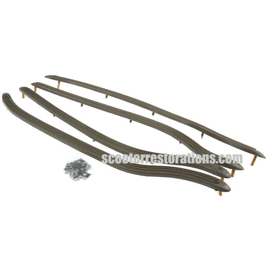 Series 1 & 2 Rear Footboard Strips & Screw Set (Italian) Grey (Casa Lambretta C 81/A)