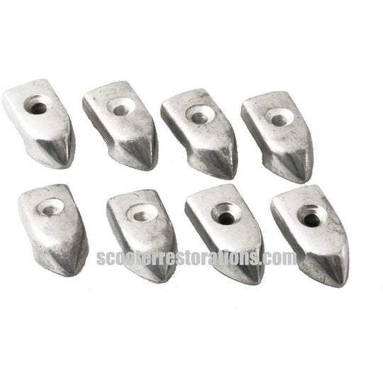 Series 3 Legshield Strip Alloy Endcaps (Set of 8) Casa Lambretta C 301